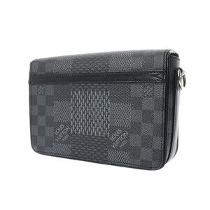 Louis Vuitton Shoulder Gray Bag Studio Messenger Graphite Black